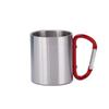 220Ml Camping Travel Stainless Steel Cup Carabiner Hook Handle Picnic Water Mug Outdoor Travel Hike Cup