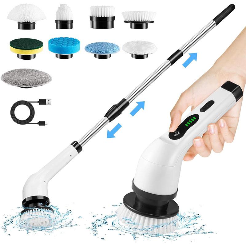 Spazzola Elettrica Rotante Senza Fili Multiuso per Pulizia Cucina Bagno WC - Spazzole per Capelli e Moci per la Casa