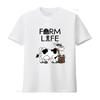 FARM LIFE Casual Womens T Shirt White Vintage Washed Homme Graphic Stretched Designer Clothes Streetwear Slightly Stylish
