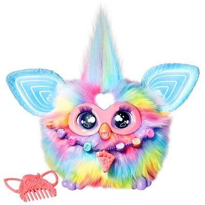 Hasbro Furby Tie-Dye Voice-Responsive Interactive Toy for Boys and Girls Ages 6+ with 15 Fashion Accessories, Animatronic, Motorized Plush Toy for