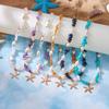 Ocean Style Shell Beaded Necklace For Women With Geometric Pendant And Alloy Material