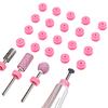 10Pcs Pink Silicone Dustproof Protector Sleeves for 2/32" Nail Drill Bits, Dust Proof Covers for Nail File Machine
