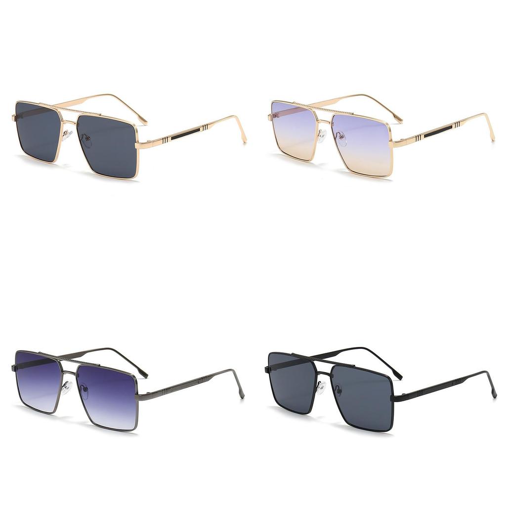 Fashion Stylish Metal Large Frame Sunglasses Square Outdoor Protection Sun