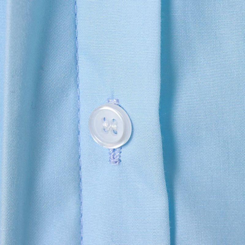 Kaslead New Women clothes Western Style Fashion Simple Casual Shirt Long Dress
