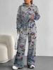 European And American Autumn And Winter Casual Long-Sleeved Suit Women'S Hooded Sweater Trousers Two-Piece Set Retro Elements