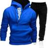Men Set Fleece Hoodie Pant Thick Warm Tracksuit Sportswear Fashion Hooded Track Suits Male Sweatsuit Tracksuit