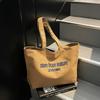 Cotton Canvas Tote Large Capacity Advanced Texture Fashion Hundred Bags - Korean Solid Color with Shopping Bag Environmental Natural Canvas Bag