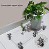Supporto Robusto per Piante con Ruote Supporto per Piante a Ruote Quadrato Supporto per Piante in Metallo Adatto per Interni Esterni