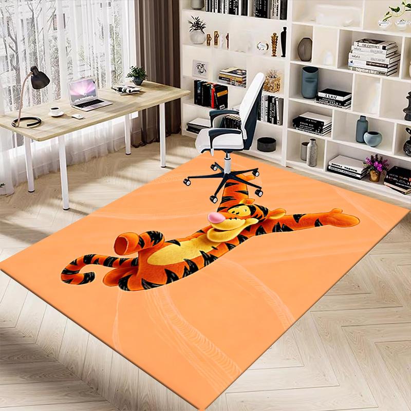 Tigger'S Playful Leap Carpet For Playroom Bedroom Living Room Sofa Home Decorkids Game Area Rug Nonslip Floor Mat