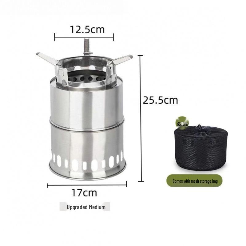 Portable Outdoor Wood Firewood Cooking Stove for Travel