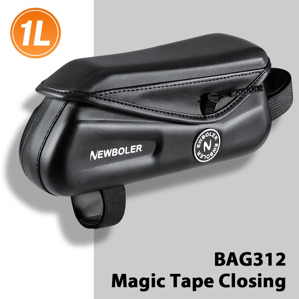 NEWBOLER Bike Frame Front Tube Bag Magnetic Snap Closure Bike Bag Waterproof Top Tube Bag MTB Road Bike Tool Bag BAG312