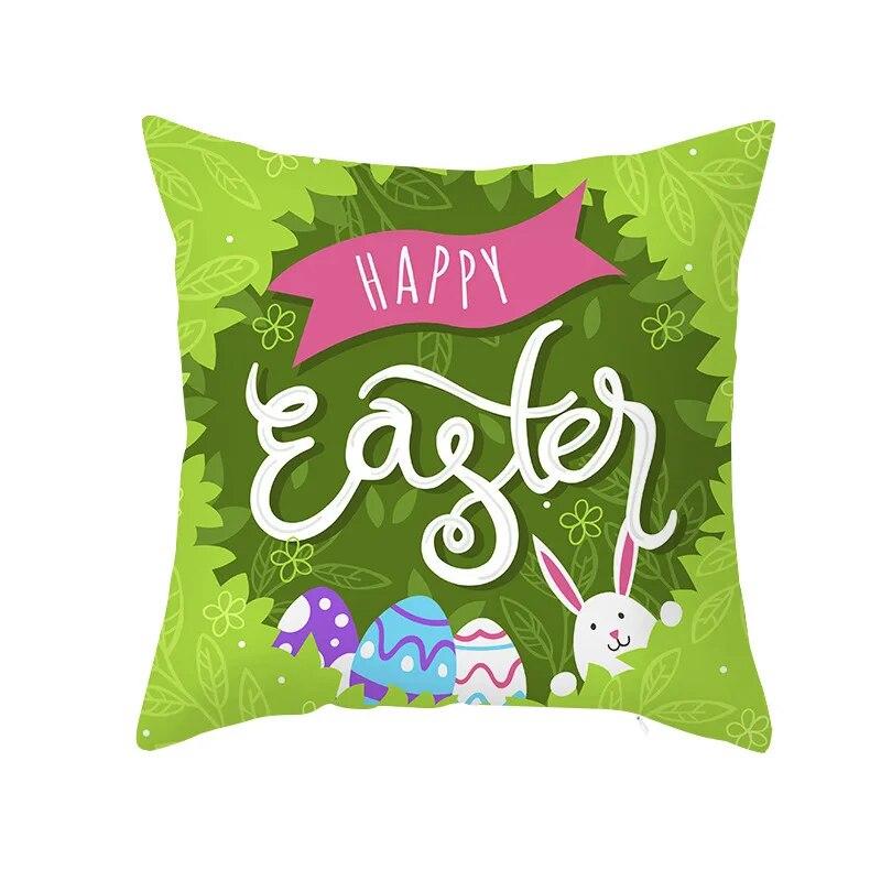 Decor pentru casa Iepuraș de Paște Față de pernă cu imprimeu de ouă, canapea, scaun, pernă, decorare dormitor, 40/45/50/60cm