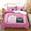 Cute Cat 3D Print Duvet Cover Sets With Pillowcases 75*50Cm, Bedding Set Cartoon Comforter Cover For Boys Girls Teens Bedroom