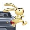 Metal Rabbit Emblem Decal, Carbony Bumper Sticker - Cute Animal Auto Window Adhesive Decor,