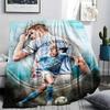 Kevin De Bruyne Bedruckte Flanelldecke, weicher Überwurf für Schlafzimmer Sofa, waschbar, Fußballfanartikel, tolles Geschenk.