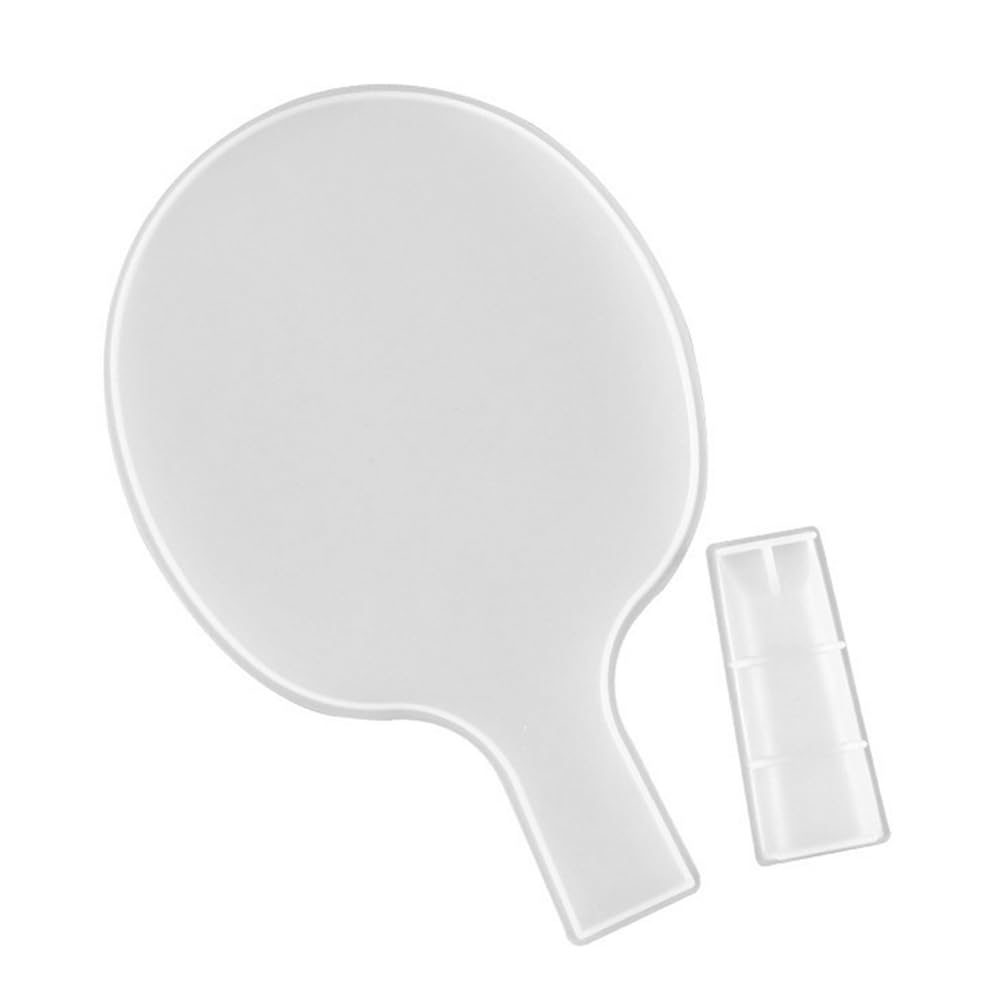 

iplusmile Table Tennis Racket Silicone Mold for DIY Resin Creative Table Tennis Ornament Making x Lightweight and Easy to Use Crafting, Tool, 9.4 білий