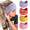 Wide Edge Boho Knot Turbans Headwrap Cashew Print Sports Sweatband Cross Headband  Girls Ladies
