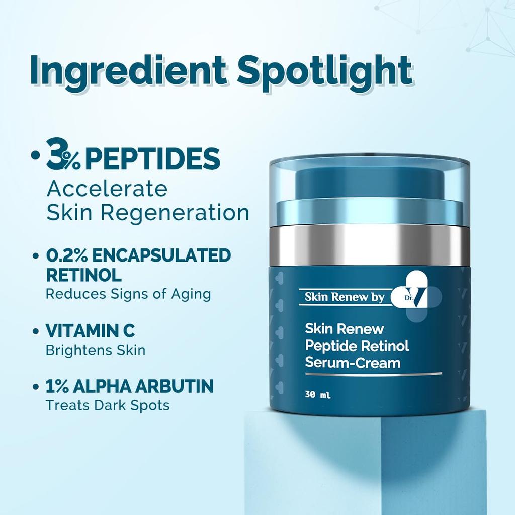 The Derma Co x Dr.V Skin Renew Peptide Retinol Serum-Cream 30ml