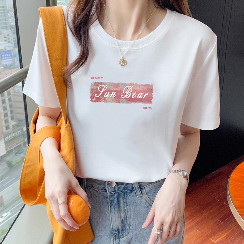 VEZFAA Damenmode Casual Sommer Frühling Kurzarm O-Ausschnitt Blusen & Hemden