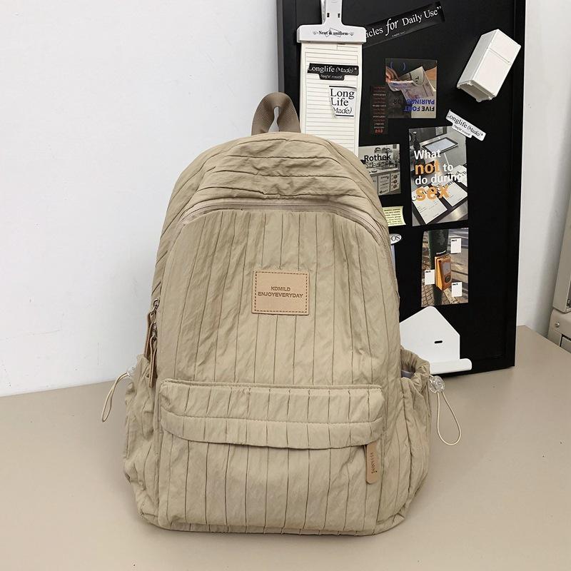 Schoolbag Korean Style Lazy Style Backpack Simple and Fresh College Student Backpack High Aesthetic Middle School Girls Large Capacity Backpack