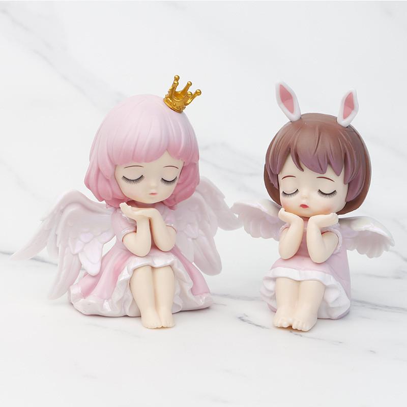 Charming Pvc Angel Baby Figure Collectible Blind Box Cake And Car Ornament