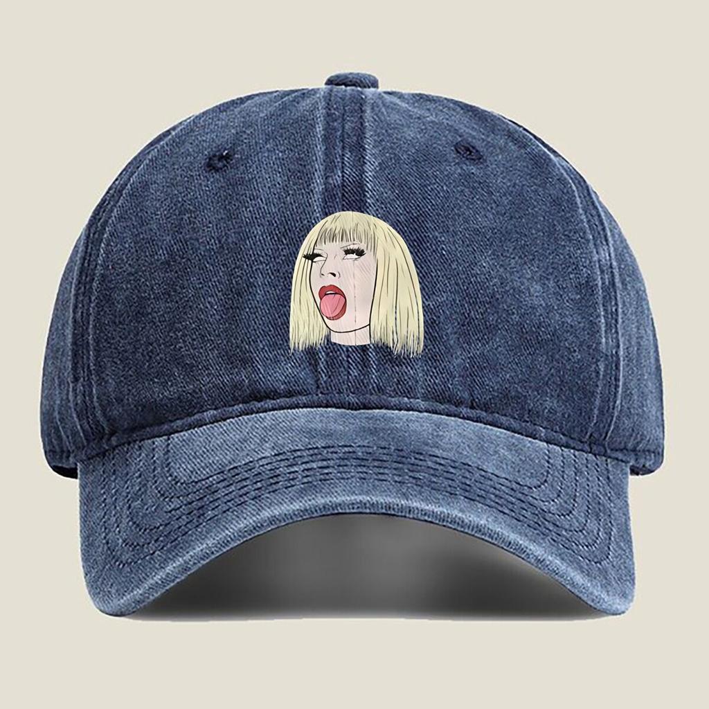 Cartoon Character Portrait Fashion Washed Baseball Cap Hat Outdoor Activities