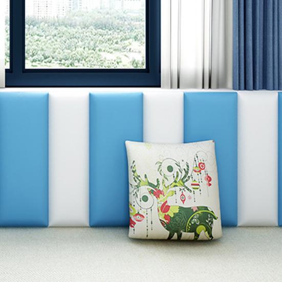 Wall Protector Anti-scratch Mute Self-adhesive Bedroom Headboard Bedside Cloth Cushion Tatami Decor for Kindergarten