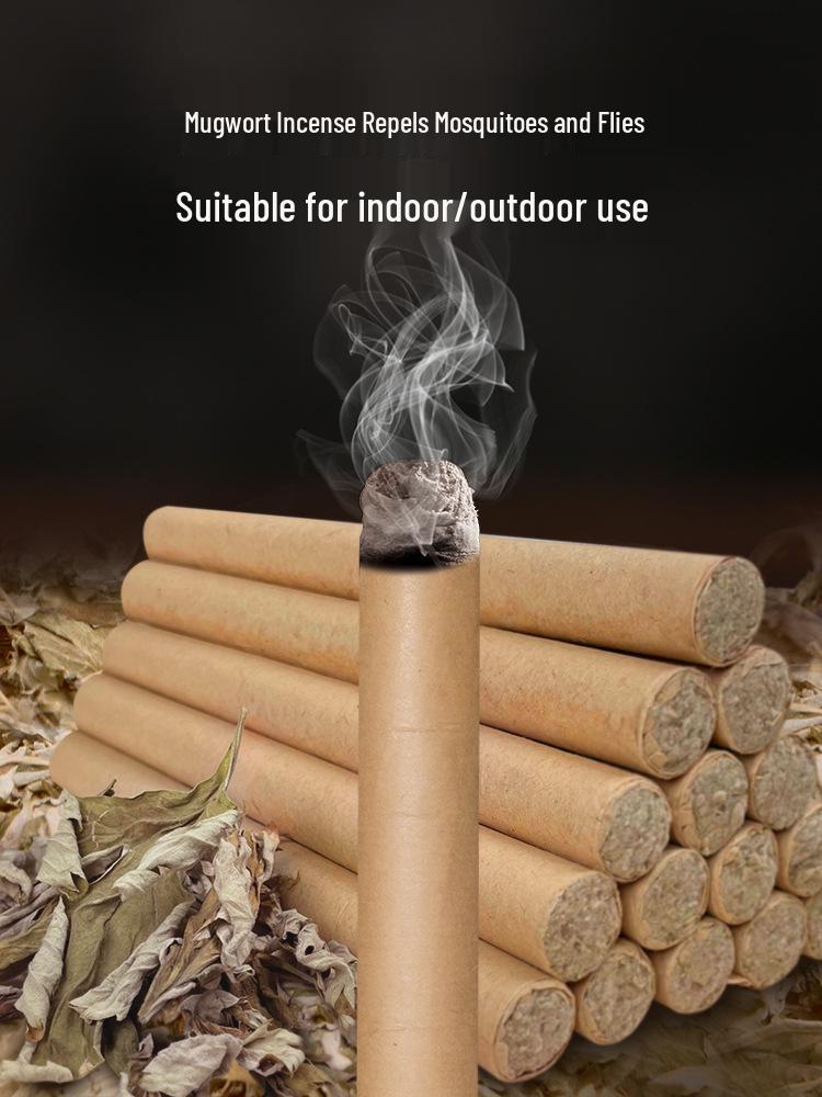 Mugwort Mosquito Repellent Sticks - Incense for Indoor/Outdoor Use Against Mosquitoes and Insects
