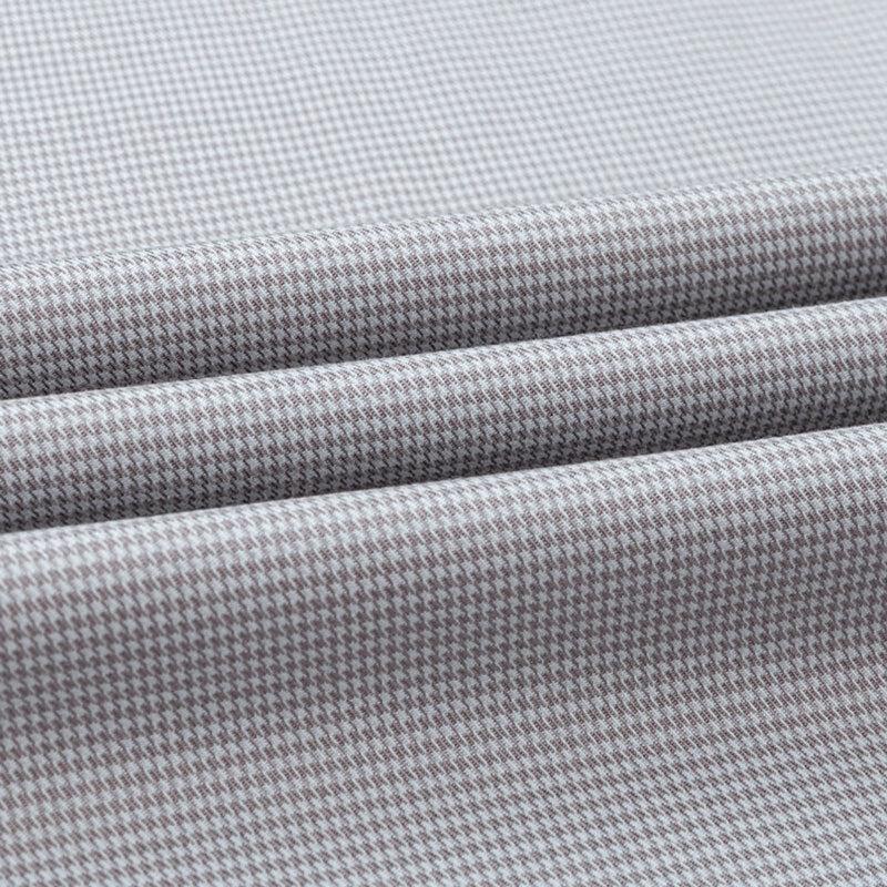 FIRS Men's Wool Blend Houndstooth Brushed Long Sleeve Business Casual Shirt