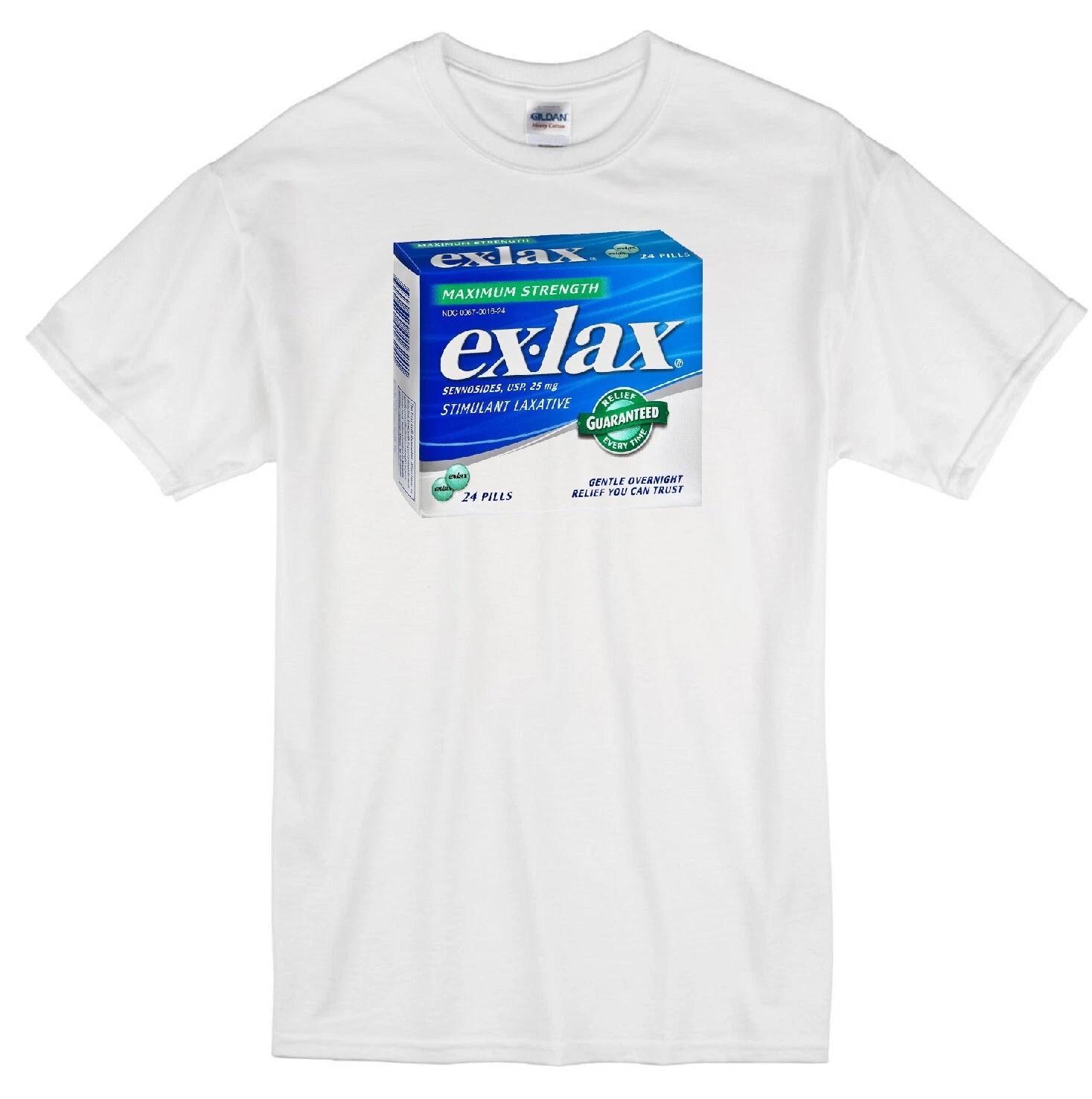 

EX-LAX FUNNY LAXATIVE CONSTIPATION WHITE T-shirt 3XL