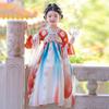 Robe de Princesse Hanfu 2025 pour Enfants - Élégante Jupe de Fée Automne & Printemps Style Chinois Ancien