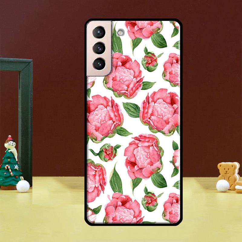 Peonies Beautiful Flower Fundas For Samsung Galaxy S23 S20 FE S21 FE S22 Ultra Note 20 S10e S8 S9 S10 Note 10 Plus Case