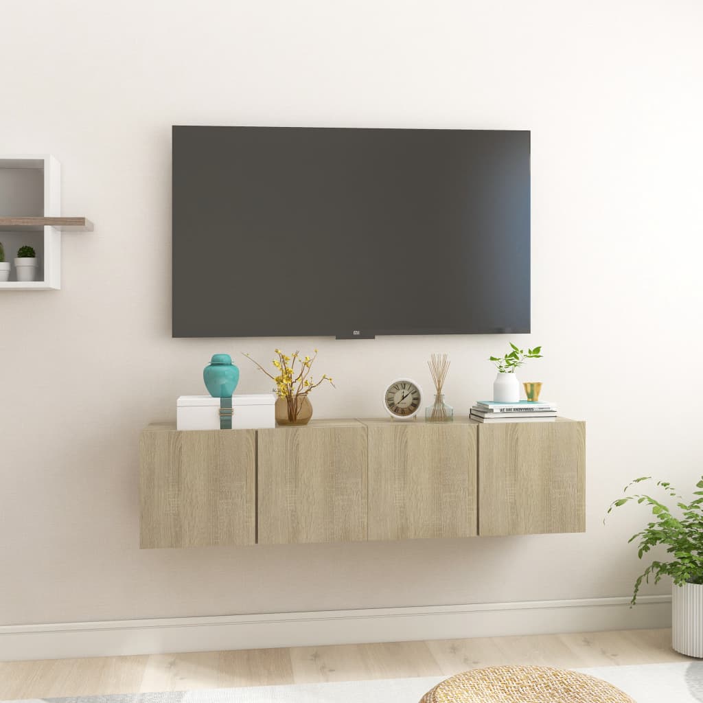 Buy TV Wall 2 pcs. Sonoma Oak 60x30x30 cm at affordable prices