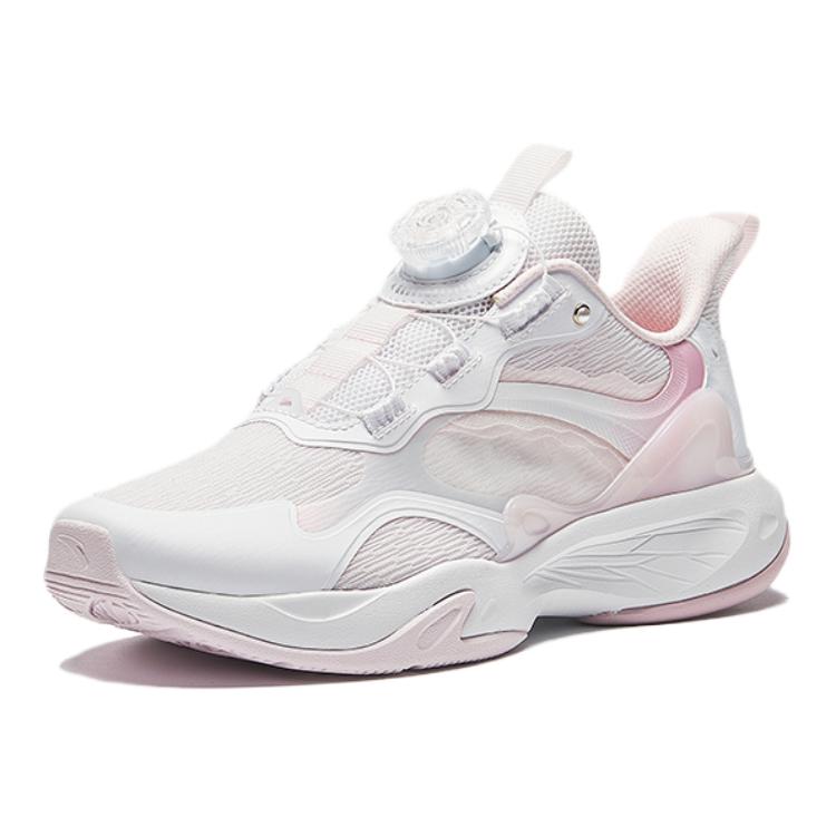 Anta Kids Sports Comfortable Non-Slip Breathable Low-Top Running Shoes Kids Sneaker Pink White 322435501-1