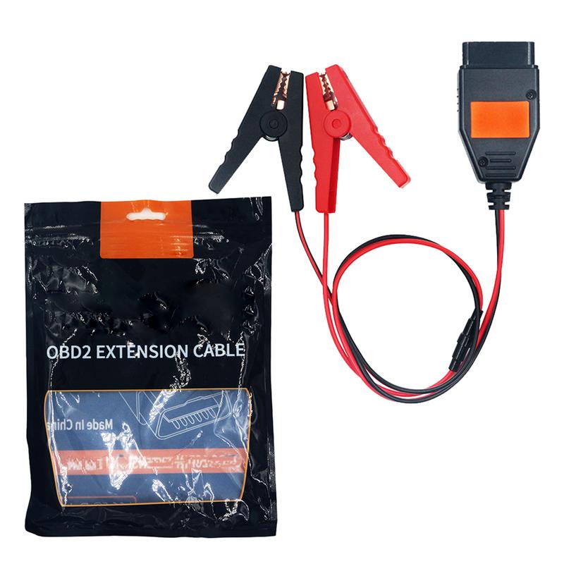Memory Saver Connector Car Diagnostic Cable OBD2 Memory Saver Connector Memory Saver With Alligator Clip-On 12V Car Battery