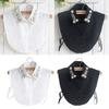 Detachable Collars For Women Rhinestone Dickey Collar Faux Collar False Collar Half Shirt For Women Pearl False Collar