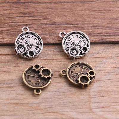 Pack Of 30 Unique Antique Alloy Clock Pendant Artistic Clock Pendants Versatile Alloy Charms For Custom Jewelry Creation