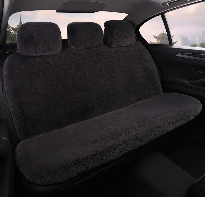 Universal Plush Car Seat Cushion: Thick, Warm Winter Rabbit Fur Cover