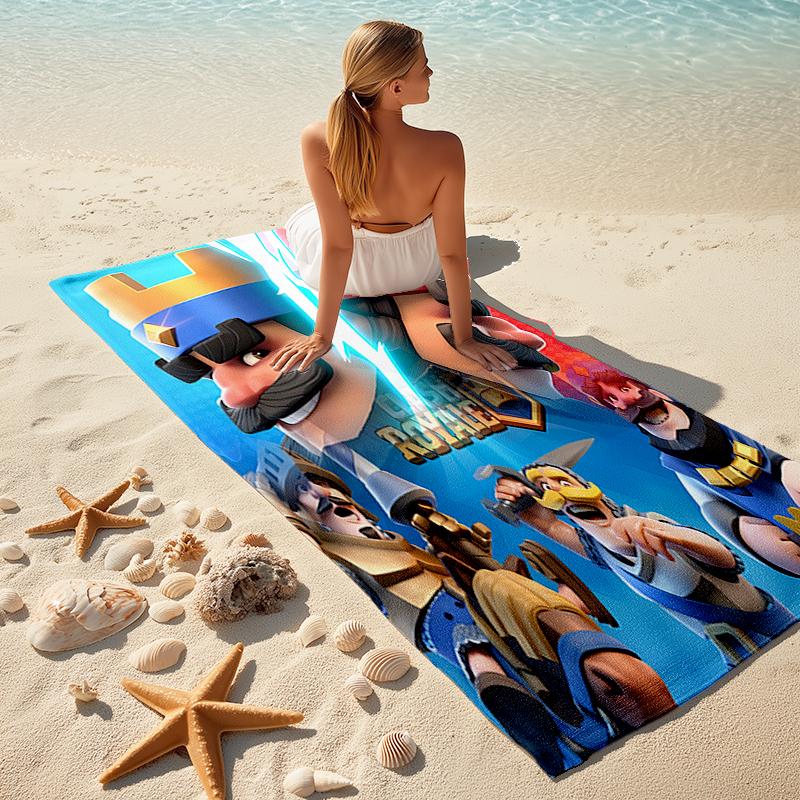 Beach Towel with Clash Royale Pattern - soft,absorbent,machine washable Lightweight&Modern,swimming,Travel Essentials