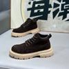 Autumn new high-top leather surface light and comfortable casual soft-soled lace-up shoes