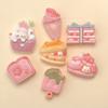 100Pcs Kawaii Resin Sakura Dessert Food Play Flatback Cabochon Scrapbooking Craft Fit Phone Case Decoration DIY Hair Accessories