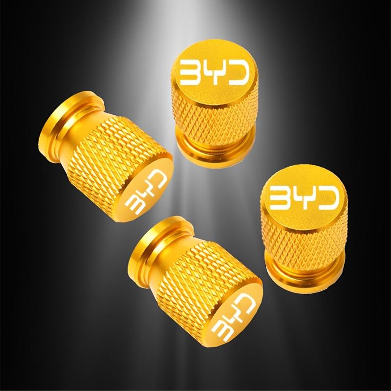 4pcs Car Tire Valve Stem Caps Aluminum Wheel Stem Air Valve Covers for BYD Atto3 Atto2 Dolphin 8 5 Seal U Tang Song Sealion Plus