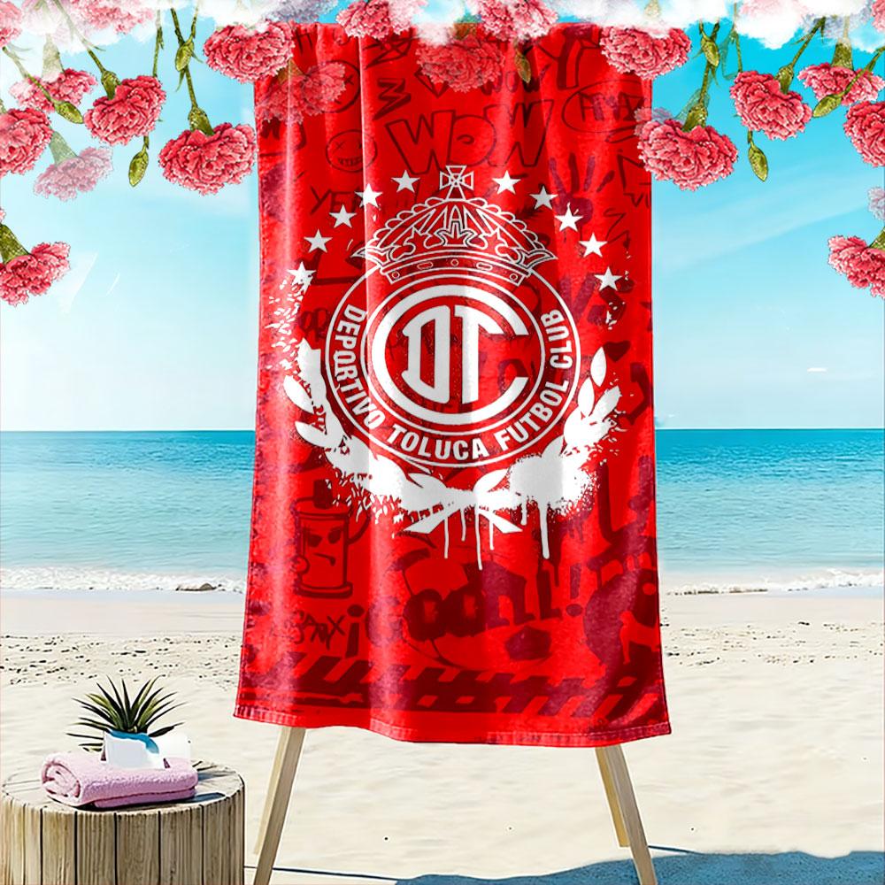 Deportivo Toluca Football Towel A Must-have Beach Towel for Beach Travel