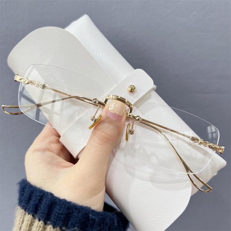 Luxury Design Far Sight Presbyopia Eyewear Fashion Transparent Reading Glasses Men Women Anti-blue Light SquareDesign SpectacleFrame Eyeglasses