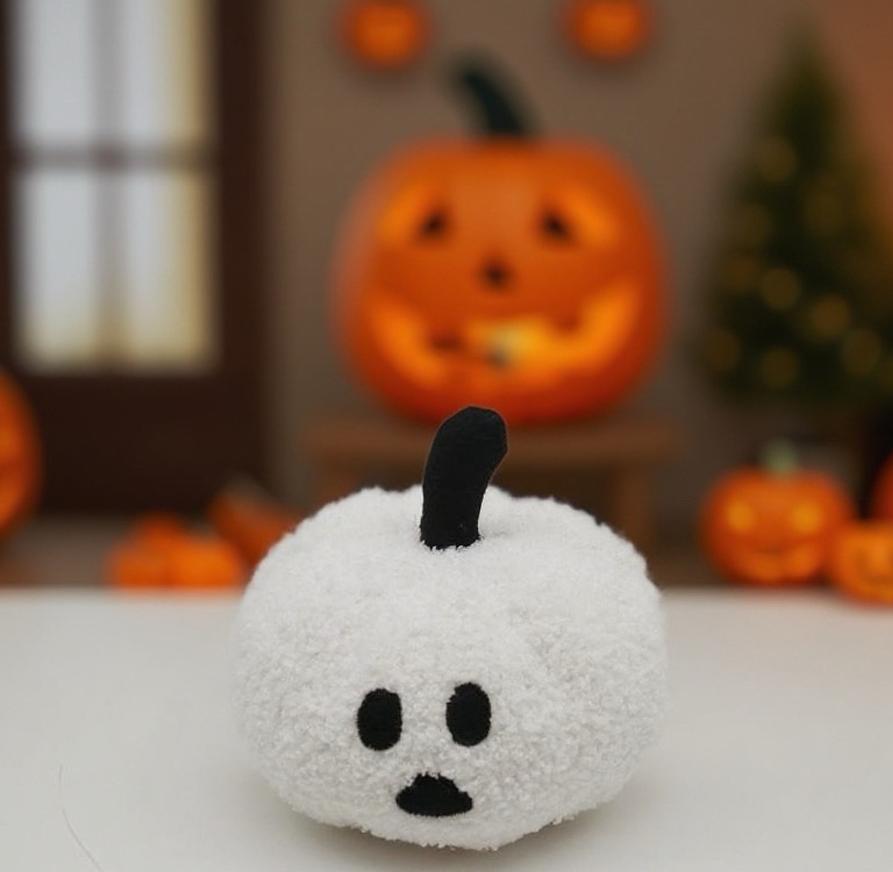 Halloween Pumpkin Pillow Plush Mummy Doll Halloween Pumpkin Pillow Halloween Scary Pillow Doll Holiday Decor Desktop Ornament белый