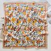 Spring and Summer Graffiti Flowers 71 * 71 Square Scarf Travel Sunscreen Headscarf Practical High-end Scarf for Mother