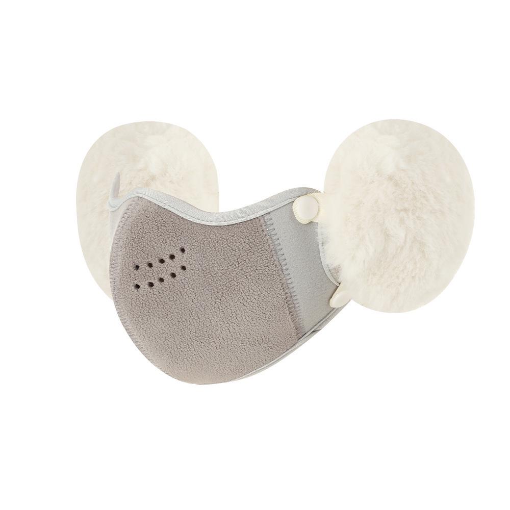 2025 A/W Plus Velvet Warm Mask with Cute Cloud Ear Protection, Detachable, for Women & Men - Ideal for Cycling & Cold Weather