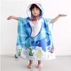 Sommer-Mikrofaser-Badeponcho mit Aufdruck für Kinder, Badetuch mit Kapuze, das nicht fusselt oder ausbleicht, Alter 2-10