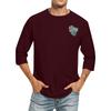 Men's Casual and Fashionable Printed Round-neck Three-quarter Sleeve Top T-shirt