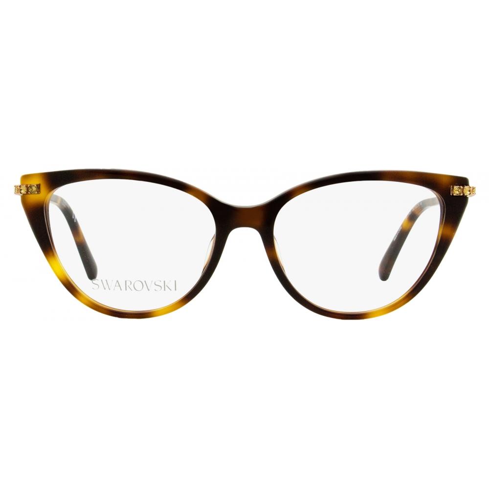 SwarovSki Women S Cat Eye EyeglaSSeS Sk5425 052 Havana Gold 53mm 052